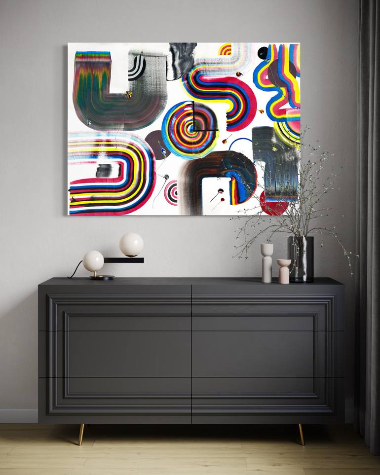 Original Abstract Expressionism Abstract Painting by Sumit Mehndiratta