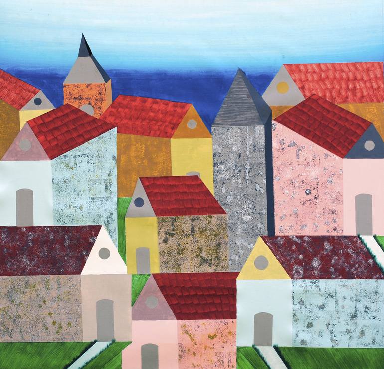 Print of Abstract Expressionism Architecture Paintings by Sumit Mehndiratta