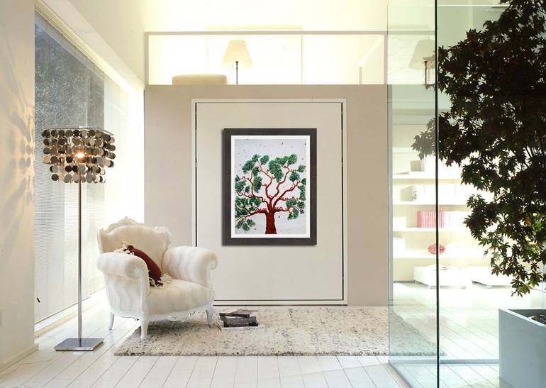 Original Art Deco Nature Painting by Sumit Mehndiratta