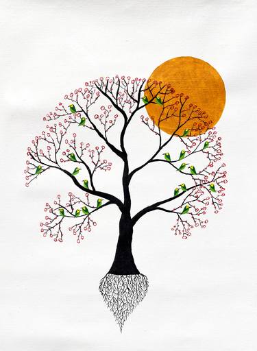 Print of Art Deco Tree Paintings by Sumit Mehndiratta
