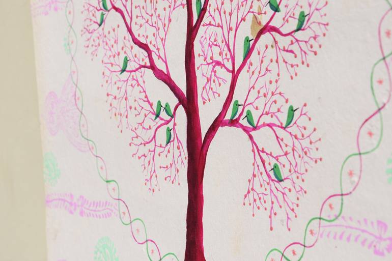 Original Art Deco Tree Painting by Sumit Mehndiratta