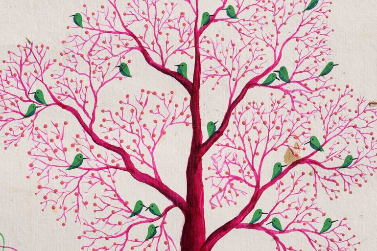 Original Tree Painting by Sumit Mehndiratta