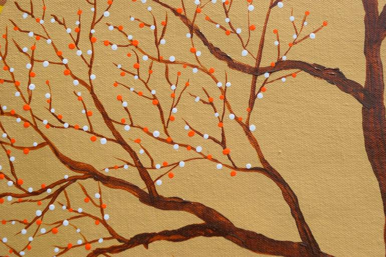 Original Impressionism Tree Painting by Sumit Mehndiratta