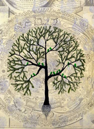 Original Art Deco Tree Digital by Sumit Mehndiratta