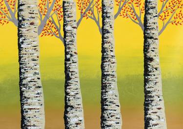 Print of Tree Paintings by Sumit Mehndiratta