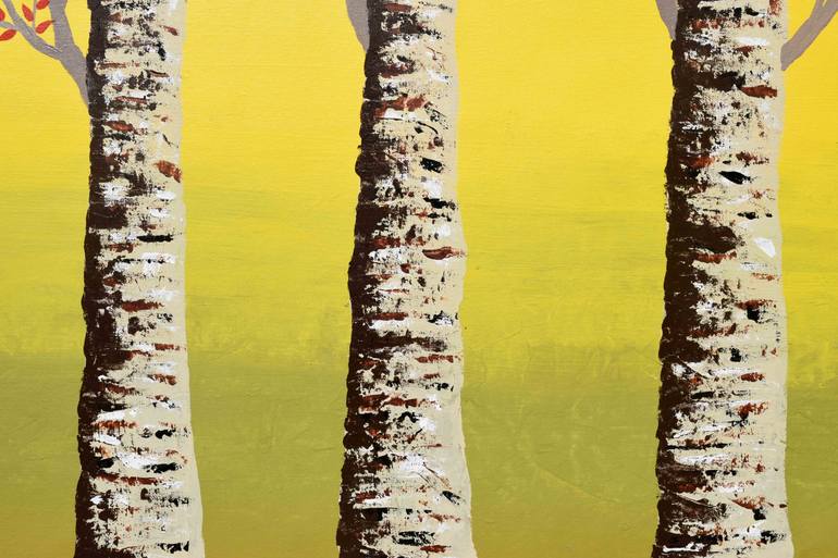 Original Art Deco Landscape Painting by Sumit Mehndiratta