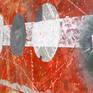 A geometrical abstract inspired from street art graffiti. In India, one can find a lot of religious posters pasted on the walls and pillars around. Along with, are a lot of posters in the native language with graffiti art. This piece encompasses all these aspects and portrays the rustic, grunge feel of the public walls in the city New Delhi.
Acrylic paint, metallic spray paint, ink, newspaper and adhesive on handmade art paper.