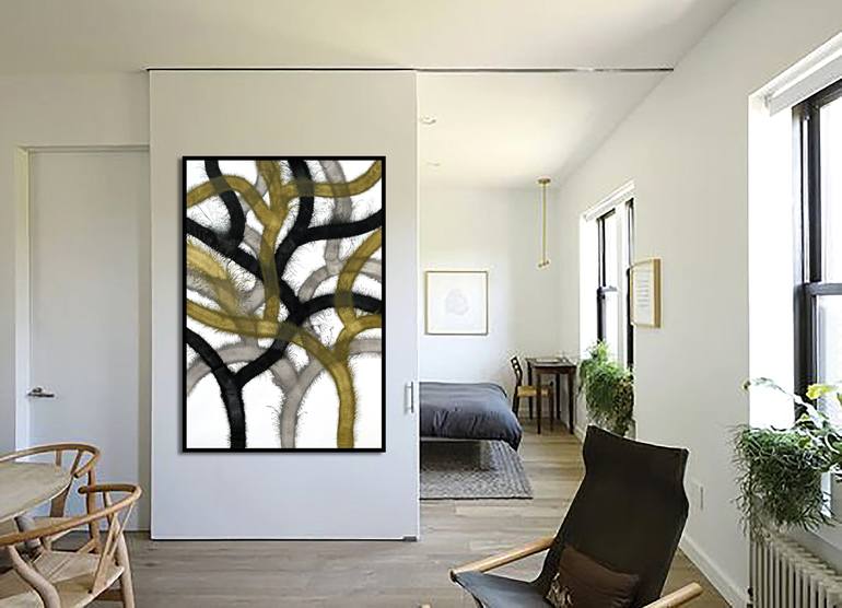 Original Abstract Expressionism Tree Painting by Sumit Mehndiratta