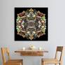 Archival ink print on heavy weight matte finish digital Epson canvas. Images of butterfly wings put together in a floral form blossoming in its vibrant beauty.
