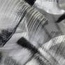 Acrylic paint on canvas. Colors black, white and grey painted in curves and flows in different motions to capture the beauty of fluidity of acrylic colours and how they form patterns of gentle movement and sway among each other as complementing colours.