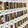 Movie posters from Hollywood cinema printed on matchboxes and pasted on wood. A surreal representation of Western cinema through matchboxes.
The piece comes ready to hang with an open white wooden frame, shipped safely in a wooden crate.