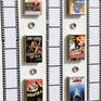 Movie posters from Hollywood cinema printed on matchboxes and pasted on wood. A surreal representation of Western cinema through matchboxes.
The piece comes ready to hang with an open white wooden frame, shipped safely in a wooden crate.
