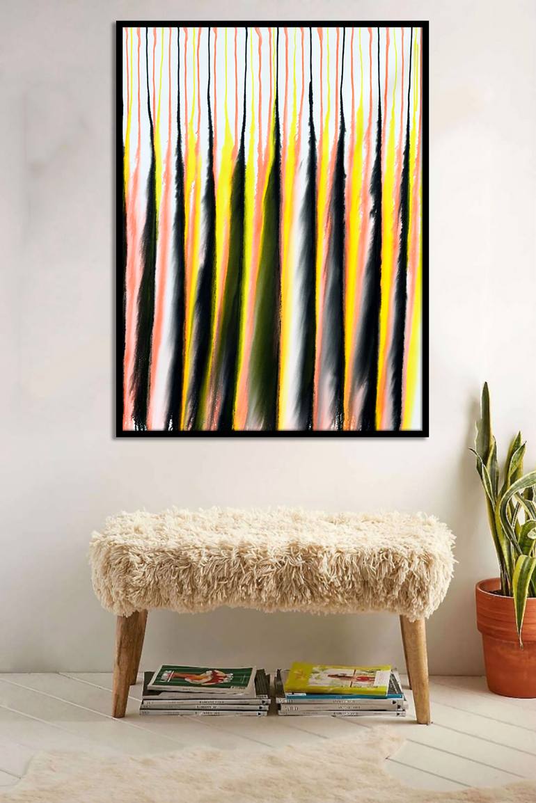 Original Art Deco Abstract Painting by Sumit Mehndiratta