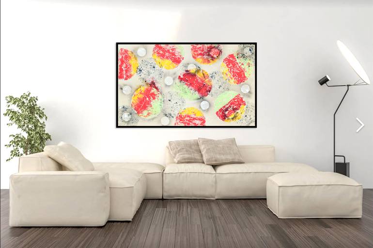 Original Art Deco Abstract Painting by Sumit Mehndiratta