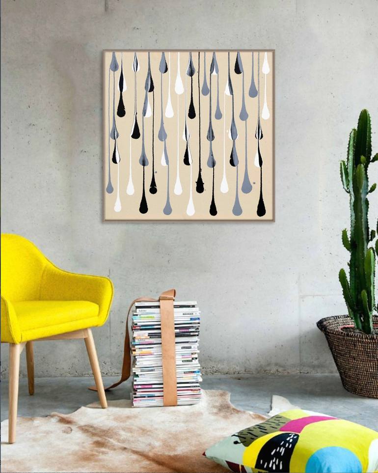 Original Art Deco Abstract Painting by Sumit Mehndiratta
