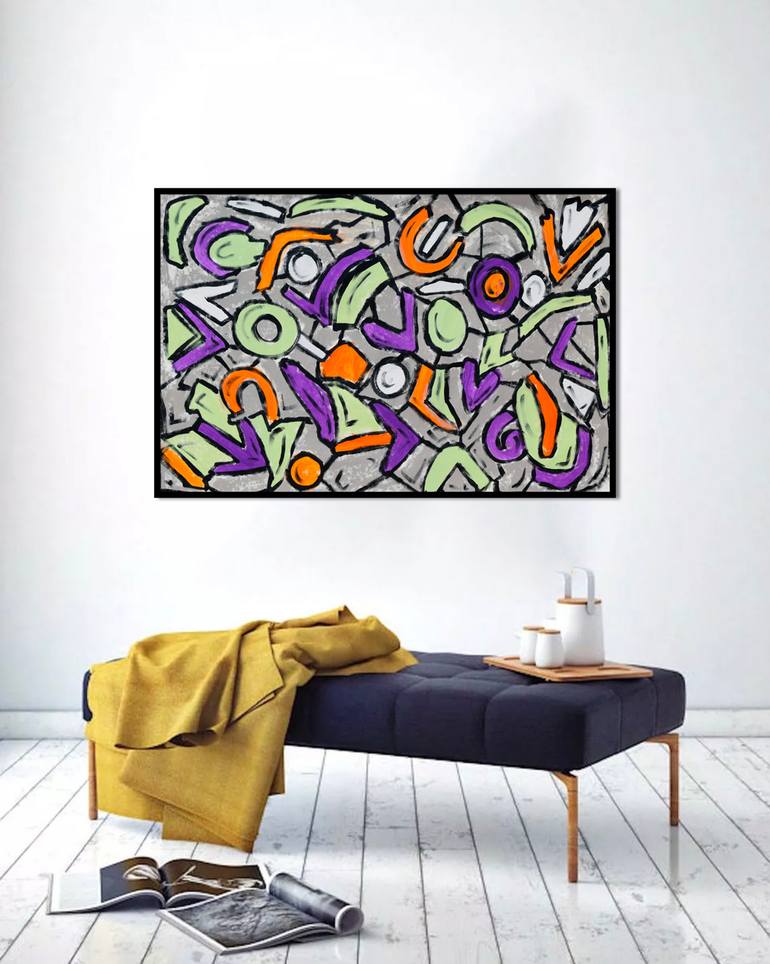 Original Abstract Graffiti Painting by Sumit Mehndiratta