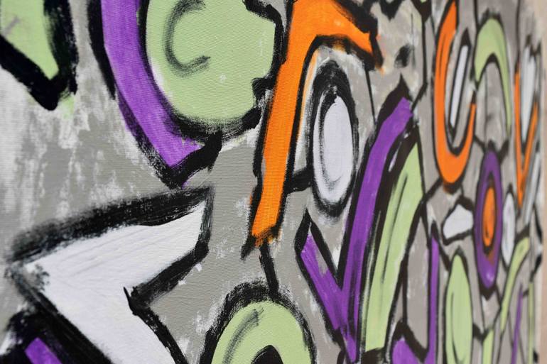 Original Abstract Graffiti Painting by Sumit Mehndiratta