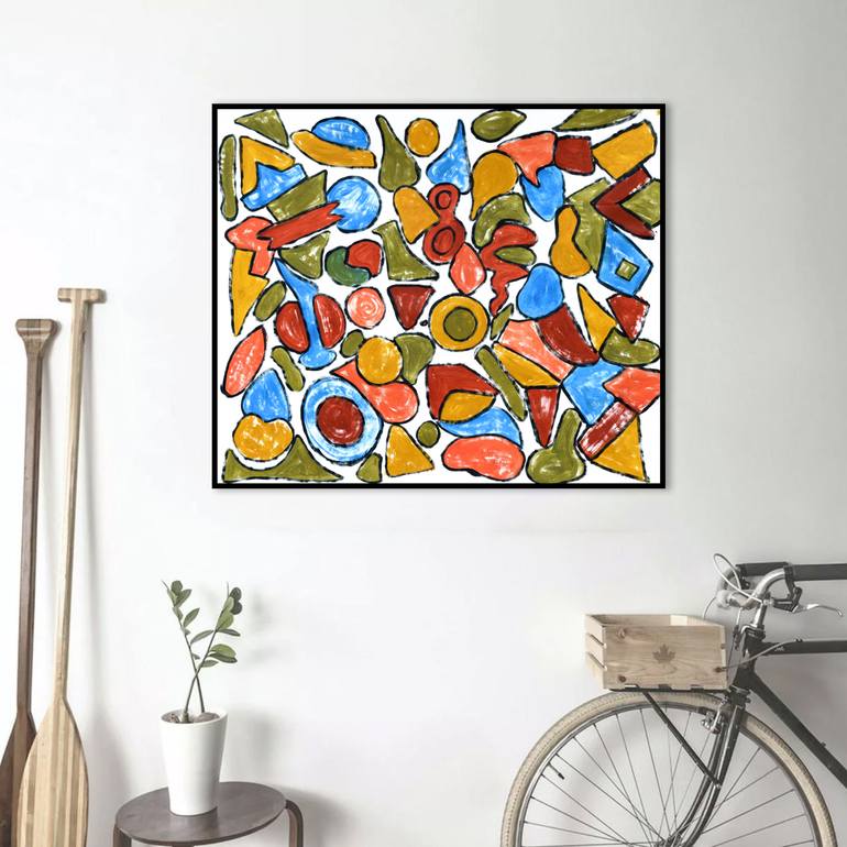 Original Abstract Graffiti Painting by Sumit Mehndiratta