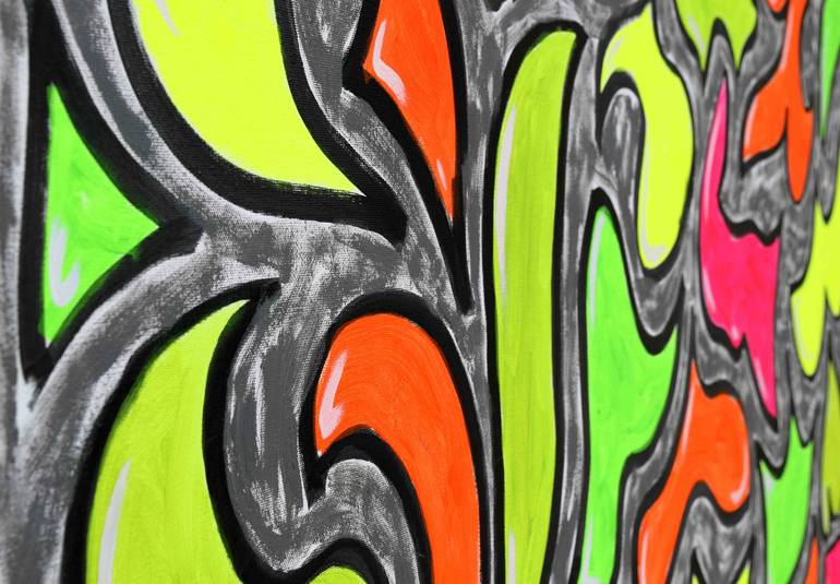 Original Abstract Graffiti Painting by Sumit Mehndiratta