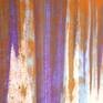 Acrylic paint on cotton canvas. Painting shipped rolled safely secured in a tube.
Electric flow of paint generating from the centre of the canvas to the either ends of the piece resulting in textural flow of vivid contrasting colours flowing in harmony. Painting shipped stretched safely secured in a wooden crate.
