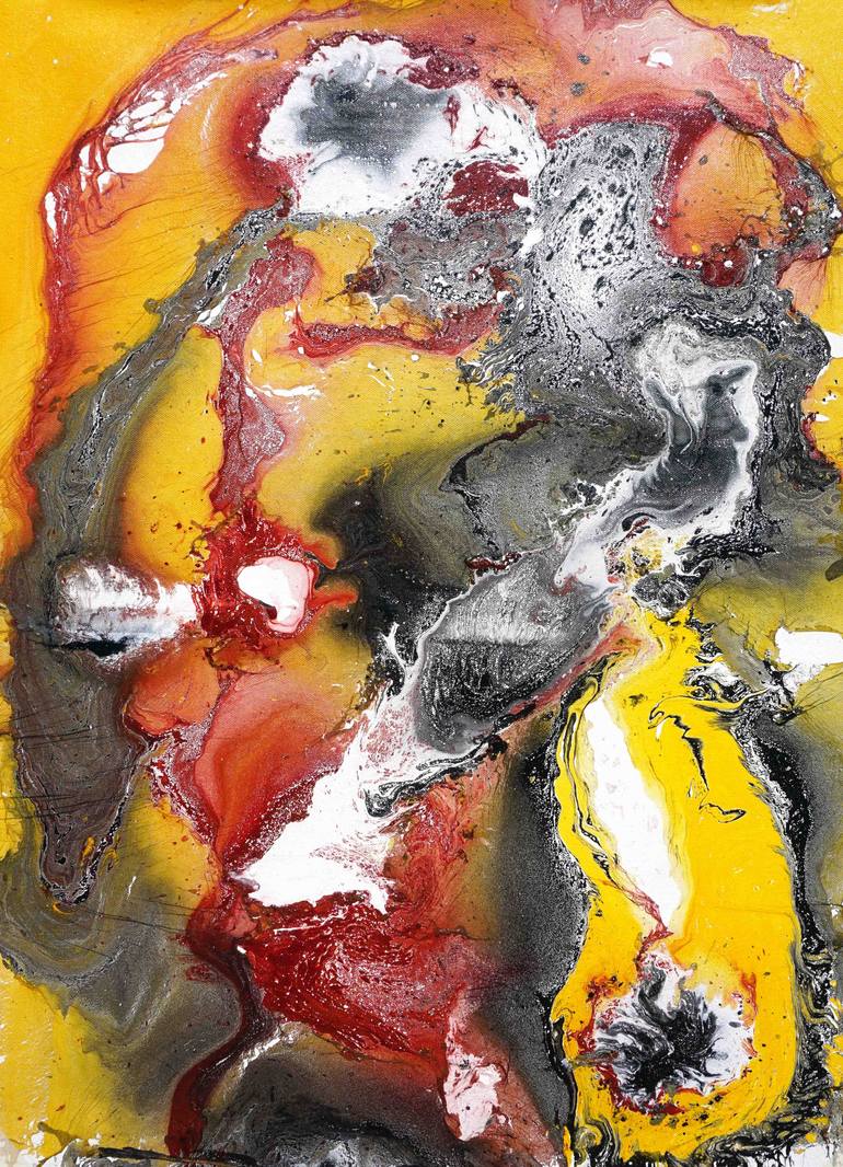 Original Abstract Expressionism Abstract Painting by Sumit Mehndiratta