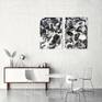 Set of two abstract artworks 21x28 inches each. Painting shipped stretched in a wooden crate with Certificate of Authenticity.