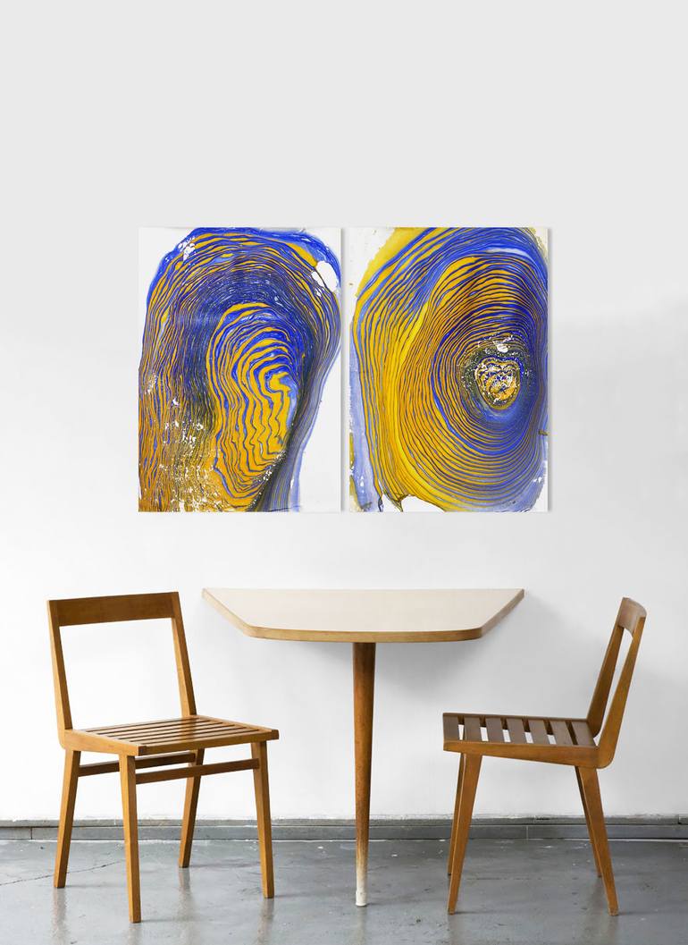 Original Art Deco Abstract Painting by Sumit Mehndiratta