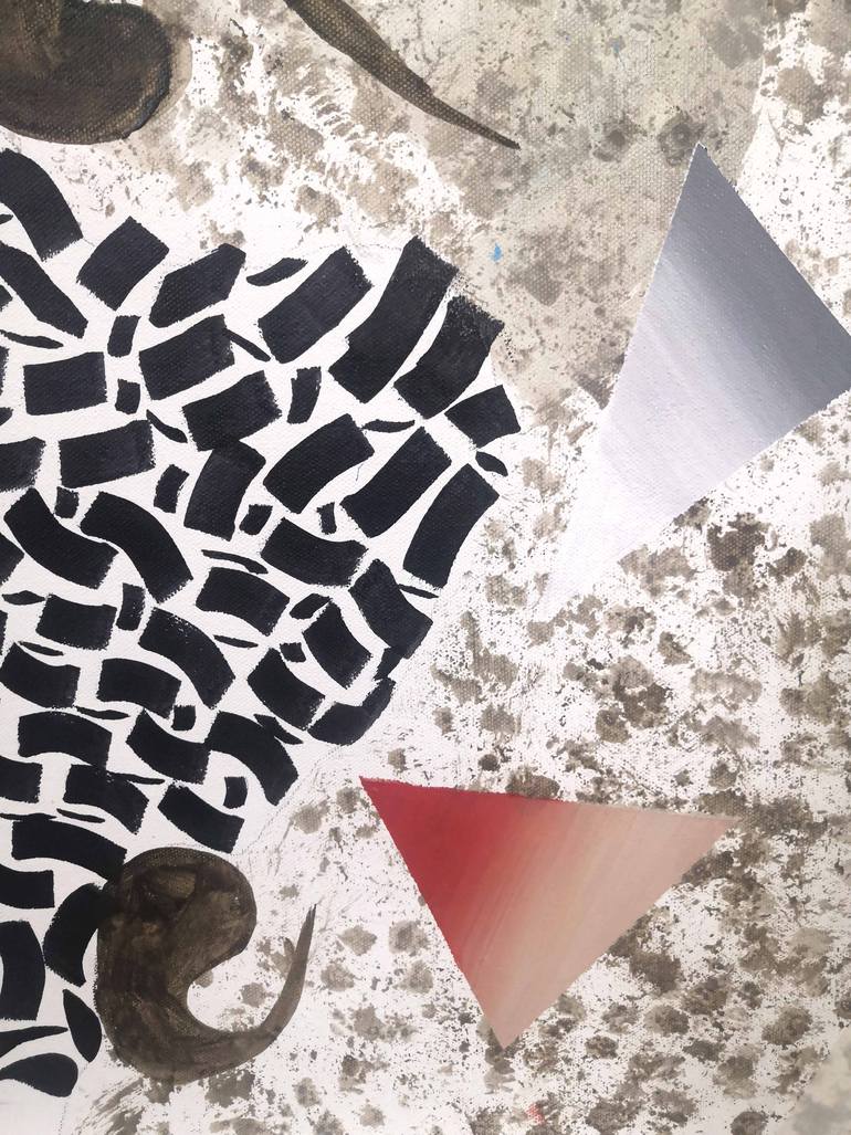 Original Art Deco Abstract Painting by Sumit Mehndiratta