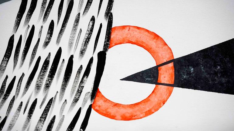 Original Art Deco Abstract Painting by Sumit Mehndiratta