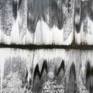 Fluid patterns painted in opposite directions to each other in black and white acrylic colours across the canvas. This technique is common throughout artists but my execution is unique in a way that such patterns form out of wiping paint specifically across the canvas. Painting shipped stretched, safely secured in a wooden crate.