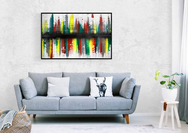 Original Art Deco Abstract Painting by Sumit Mehndiratta