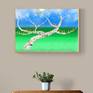 Vibrant Archival ink print on Epson matte finish Canvas. Canvas print with museum finish archival inks lasting more than 50 years in vibrancy and colour saturation. Artwork shipped framed in a natural wooden colour Italian canvas edge frame, ready to hang and safely secured in a wooden crate.