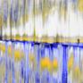 Abstract layers of soothing colours painted opposite to each from the middle to the edges of the canvas to portray the dynamic energy of the universe flowing form a single point into infinity. 
Painting shipped stretched in a wooden crate.