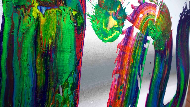 Original Art Deco Abstract Painting by Sumit Mehndiratta