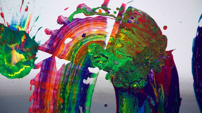 Original Art Deco Abstract Painting by Sumit Mehndiratta