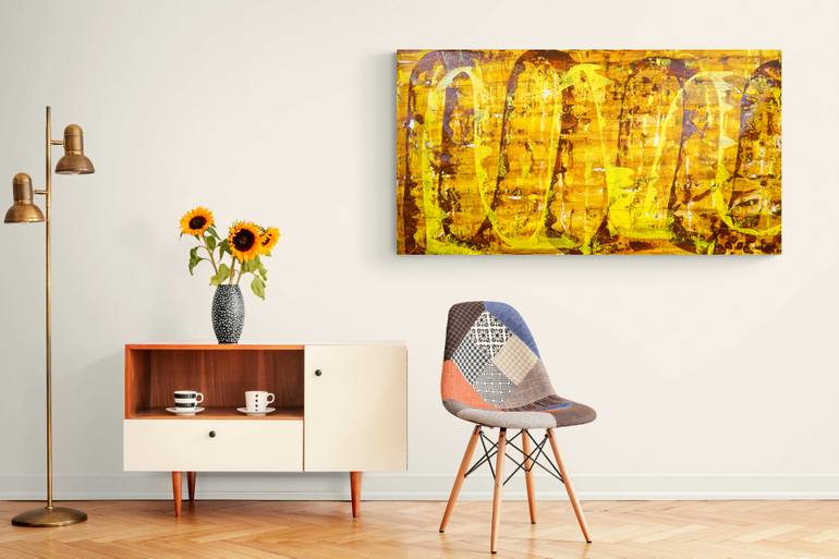 Original Art Deco Abstract Painting by Sumit Mehndiratta