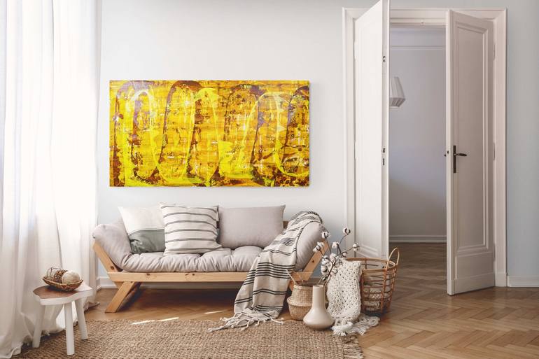 Original Art Deco Abstract Painting by Sumit Mehndiratta