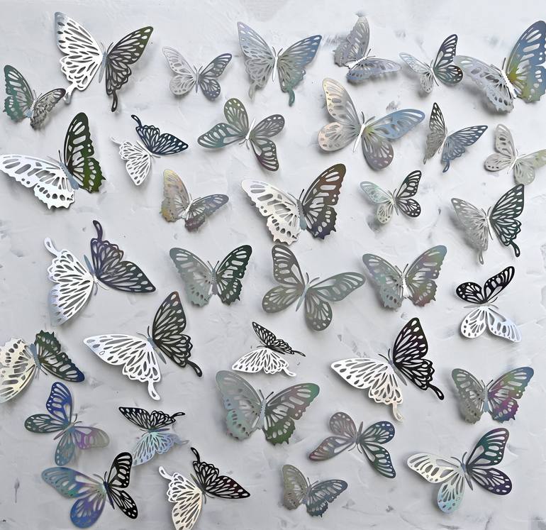 Holographic butterflies - Print
