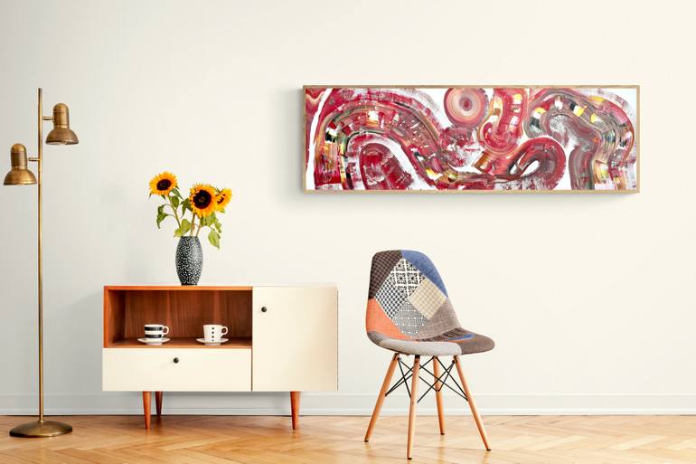 Original Art Deco Abstract Painting by Sumit Mehndiratta