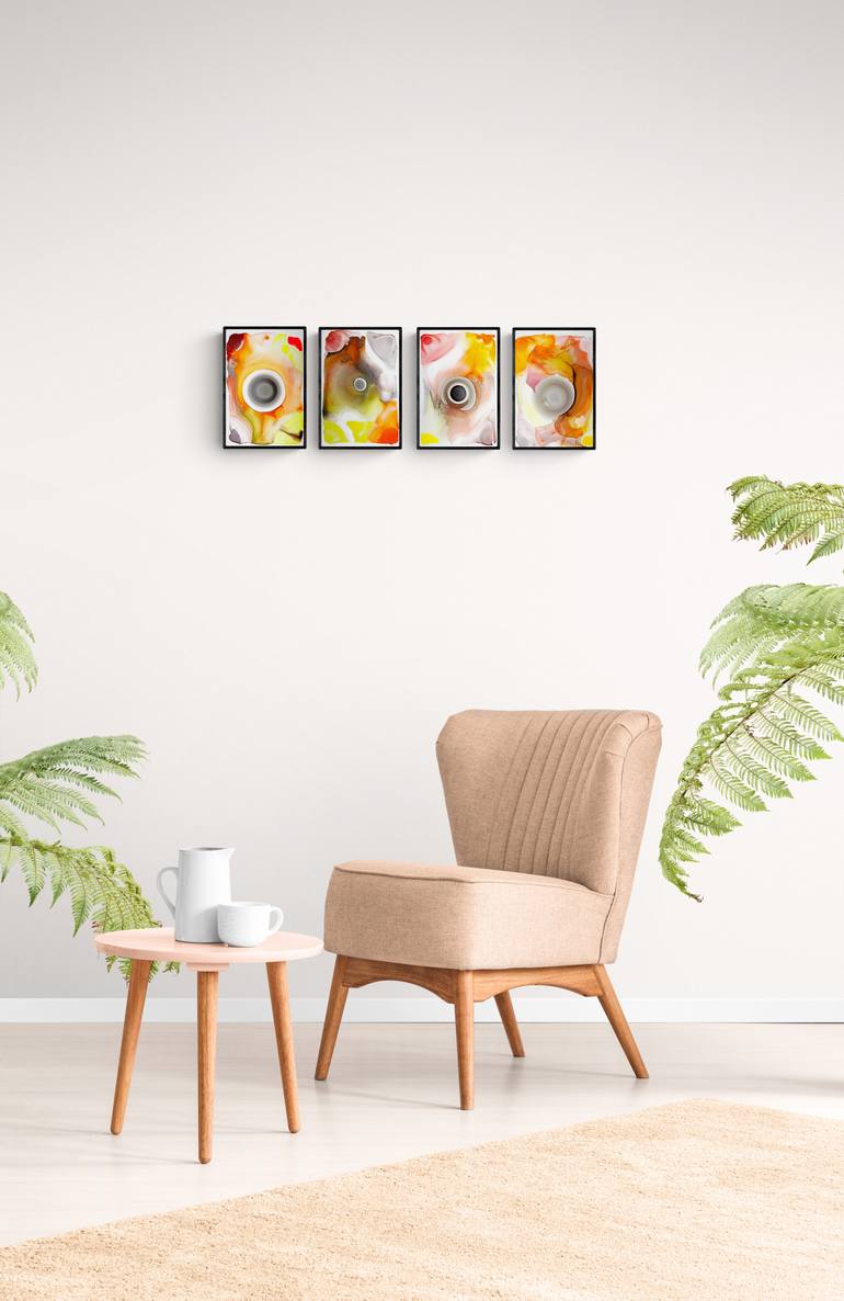 Original Art Deco Abstract Painting by Sumit Mehndiratta