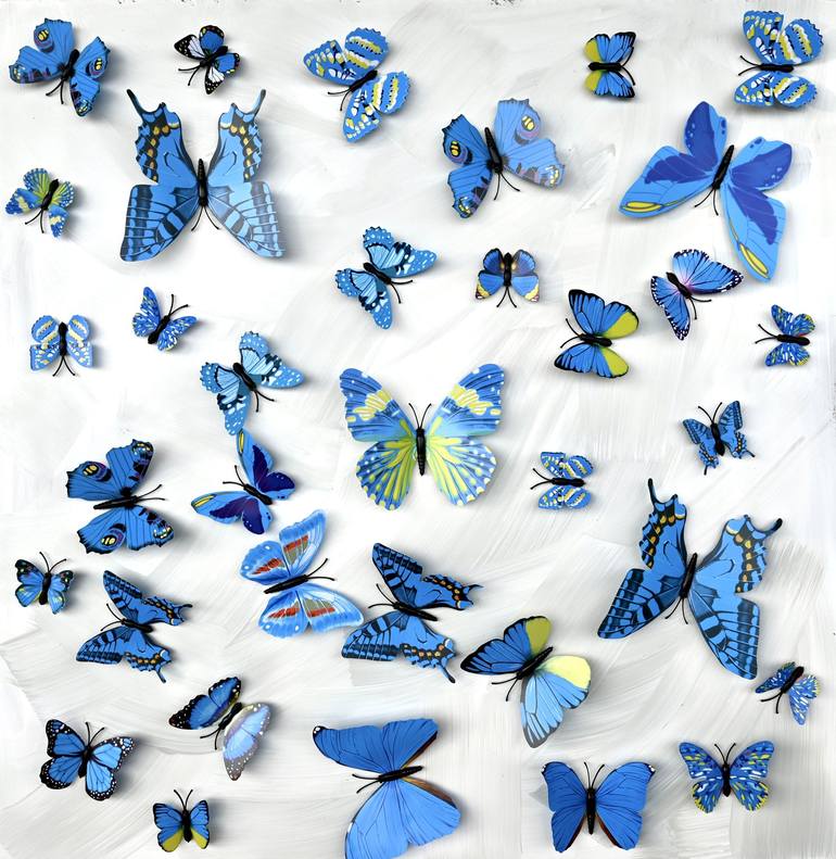 Wall sculpture Butterfly Park 9 - Print