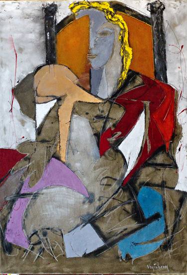 Original Cubism Women Paintings by Didier Ventabren