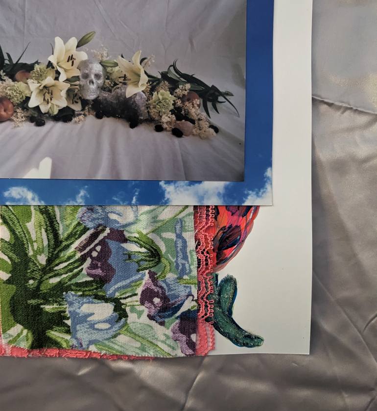 Original Abstract Floral Collage by Frances Sousa