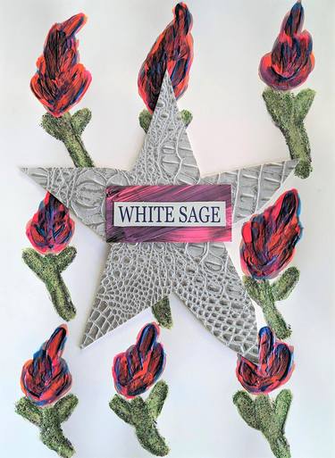 Saatchi Art Artist Frances Sousa; Collage, “White Sage” #art