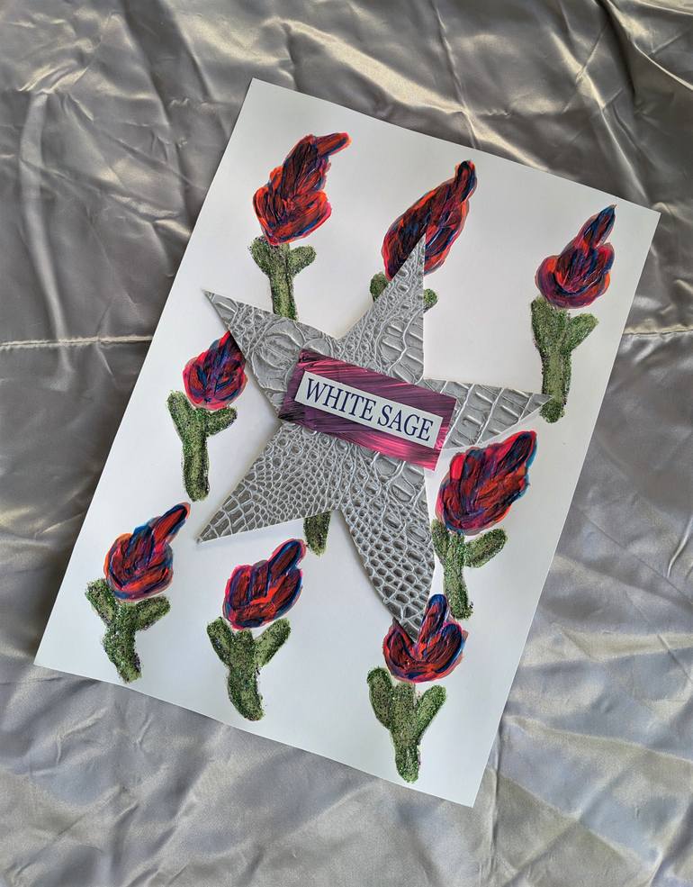 Original Contemporary Abstract Collage by Frances Sousa