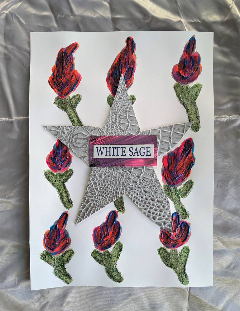 Original Contemporary Abstract Collage by Frances Sousa