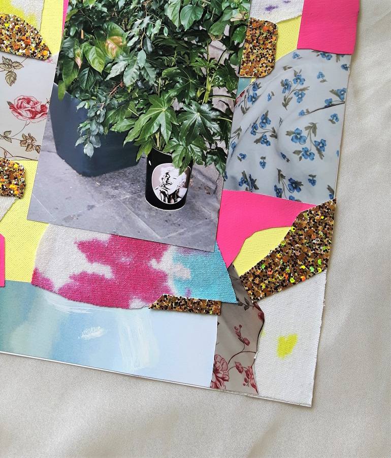 Original Abstract Pop Culture/Celebrity Collage by Frances Sousa