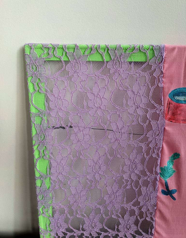 Original Dada Abstract Painting by Frances Sousa