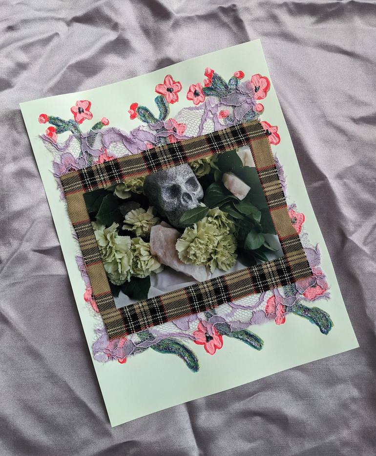 Original Abstract Floral Collage by Frances Sousa