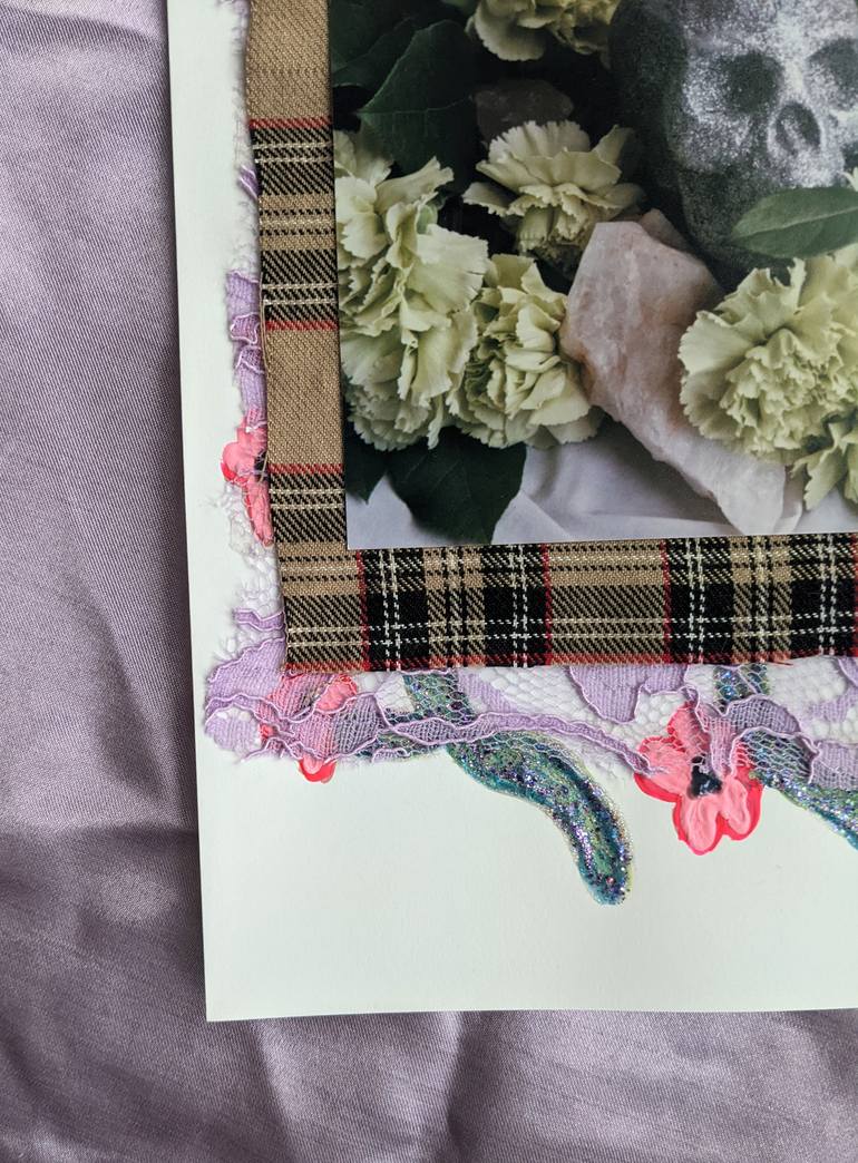 Original Abstract Floral Collage by Frances Sousa